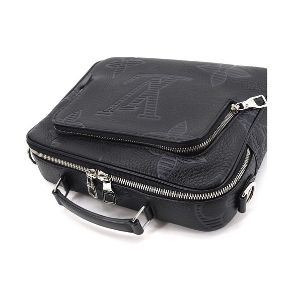 Louis Vuitton Monogram Giant Flight Case Shoulder Bag Taurillon Shadow Noir - Picture 5 of 7